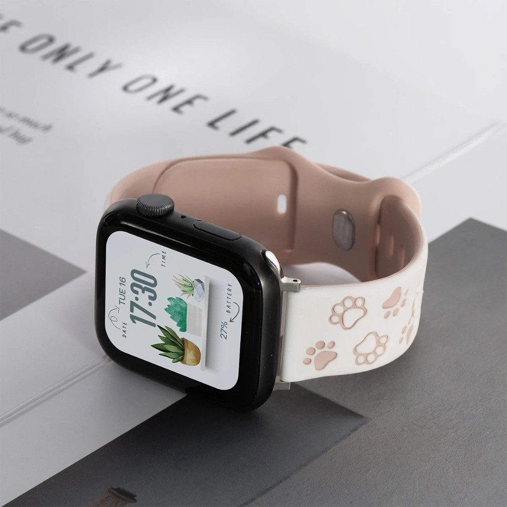 Dây đeo silicon dễ thương tương thích cho Apple Watch Series 11 / 10 46mm 42mm Ultra3 / 2 / 1 49mm 41mm 44 45mm 9 8 7 6 5