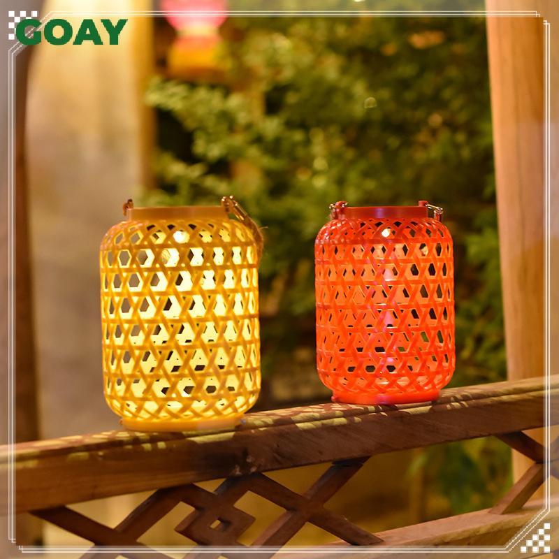 GOAY Mây Đèn Lồng Năng Lượng Mặt Trời Treo Ngoài Trời Bóng Đèn Chống Nước Trang Trí Quốc Gia Đèn Năng Lượng Mặt Trời Trang Trí Cho Sân Vườn Sân VN