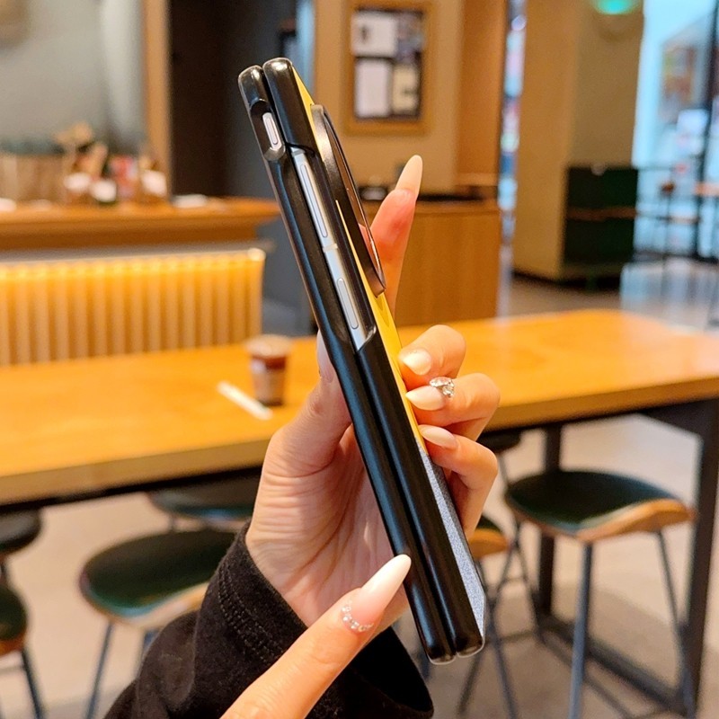 MIimi Vải Mắt Lớn Minion Ốp Lưng Điện Thoại Vivo x fold 5 3 pro Vỏ Cảm Giác Da Camera Chống Sốc Bảo Vệ