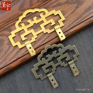 Trung Quốc Retro Đồng Móc CJ020 Mảng Bám Hình Móc Kim Loại Đồng Nguyên Chất Móc Thật Đồng Thư Pháp Kết Nối Phụ Kiện GRRM