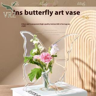 VRZ Trong Suốt Bướm Acrylic Bình Hoa Ba Chiều Hoa Sắp Xếp Phụ Kiện Bình Bướm Trang Trí Nhà Cửa HOT