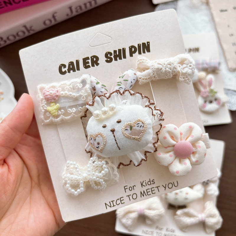 Bộ kẹp tóc động vật dễ thương, Kẹp tóc bé gái