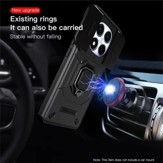 Redmi Note15 2026 Armor Vỏ Chống Sốc Cho Redmi Note 15 Pro + 15ProPlus Note15 4G 5G Đẩy Kéo Trượt Camera Bảo Vệ PC Cứng Ốp lưng Chống Rơi Giá Đỡ Mặt Sau