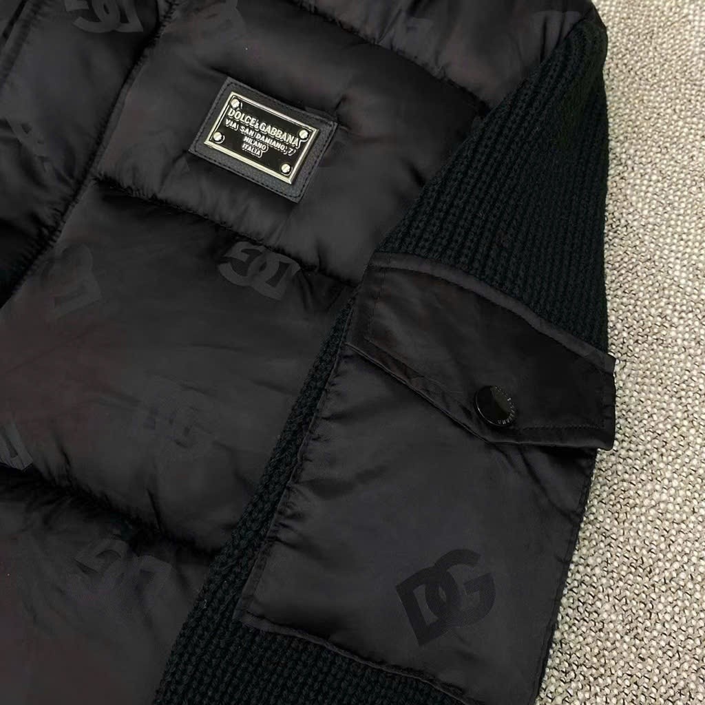 Áo Phao Dê Gà In Kín Tay Len KCloset Phao Béo Trần Bông Dày Dặn Ấm Áp NA64