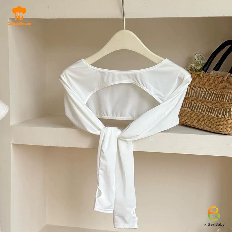 [Kitten-t] Khăn choàng lụa và găng tay nữ chống nắng, bảo vệ khỏi tia UV, phù hợp cho các môn thể thao ngoài trời như golf hoặc chạy bộ.