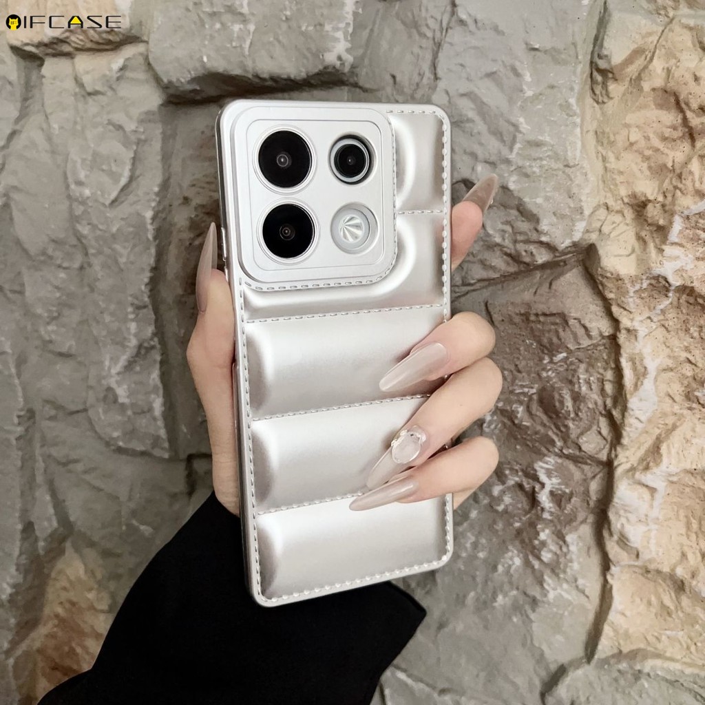 Dành Cho Samsung Galaxy S25 S24 S23 S22 Plus Ultra FE S25 + S24 + S23 + S22 + S21 + Ốp Điện Thoại 3D Stereo Down Jacket Thiết Kế Nhiều Màu Sắc Kẹo Chắc Chắn Dễ Thương Sáng Tạo Vỏ Mềm