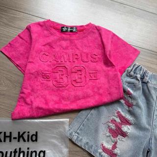 S129-[tomnaukids] Set áo cộc tay phối quần Jean cho bé gái size từ 8-36Kg