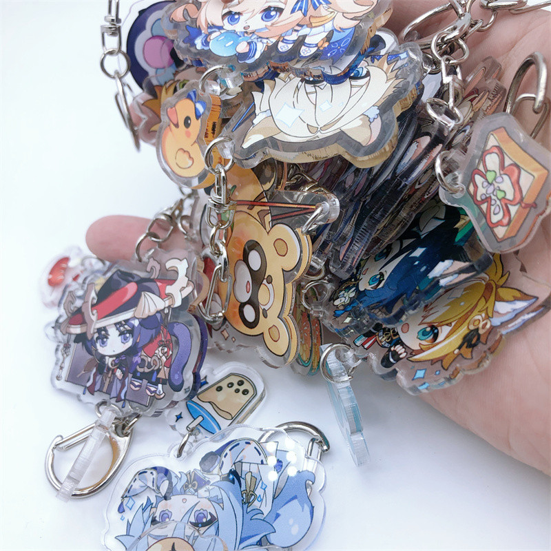 Game Impact Dori Dainsleif Kaedehara Kazuha Tighnari Xiao Keychain Badge Accessories Anime