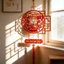 Dây treo thần tài lắc đầu có đèn LED, không pin tiết kiệm năng lượng Ông Thần Tài Lắc Đầu, Nhà Cửa, Đèn Led