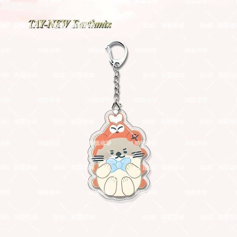 Thailand GMMTV CP Acrylic Comic Keychain Double Sides Printing Pendant Bag Accessories Key Ring JAIDEE BABII ANY DOMIIA