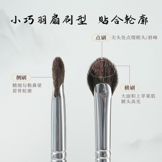GUOXIAONIU Cọ Đánh Dấu Cọ Phấn Phủ Hình Quạt Cọ Đánh Dấu Mềm Mại Bằng Len Gói Đơn