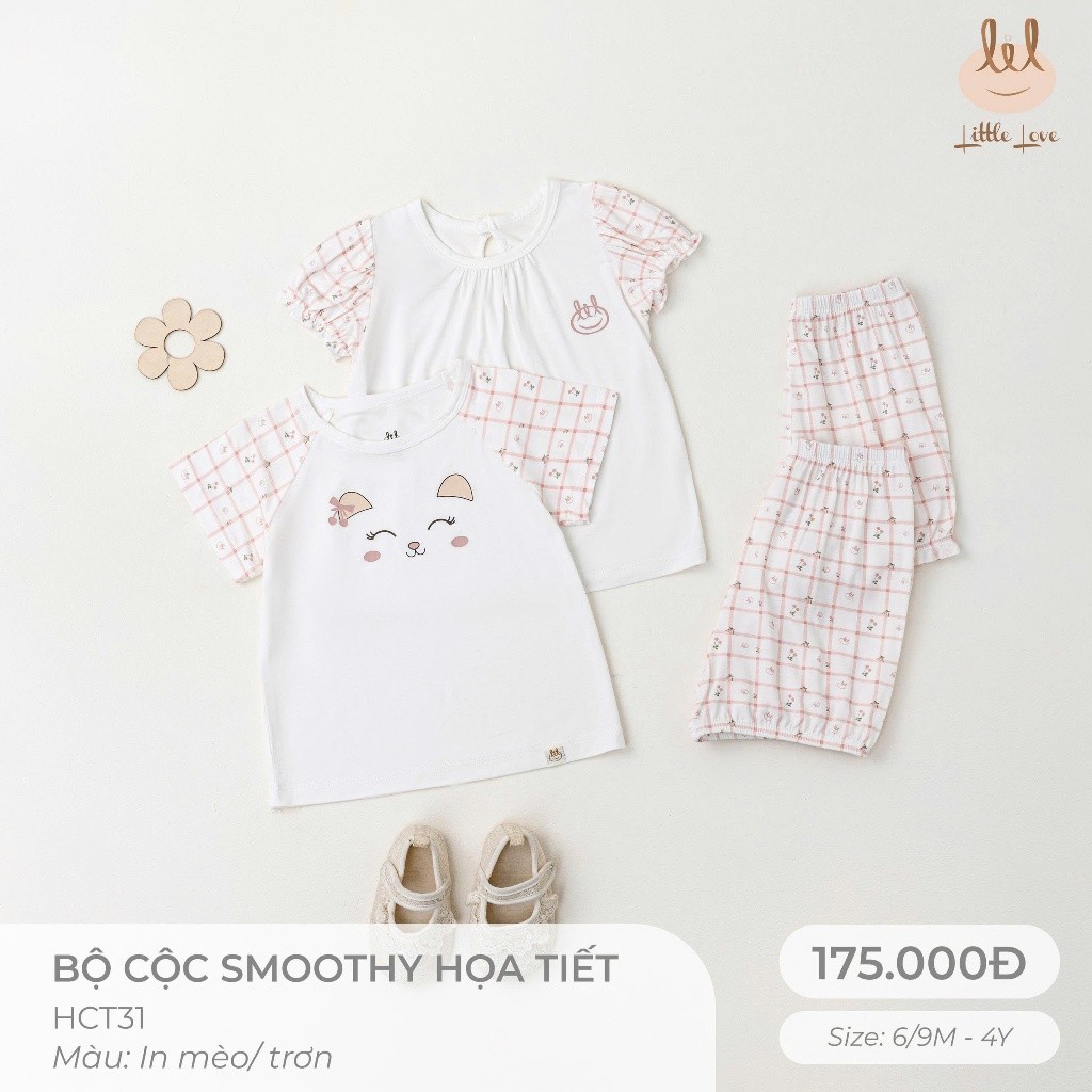 BỘ CỘC  TAY VẢI SỢI TRE HỌA TIẾT DÂU TÂY [ SIÊU MỀM, MÁT, MỊN CO DÃN VÀ THẤM HÚT ] SZ 6M -4Y (HCT31)