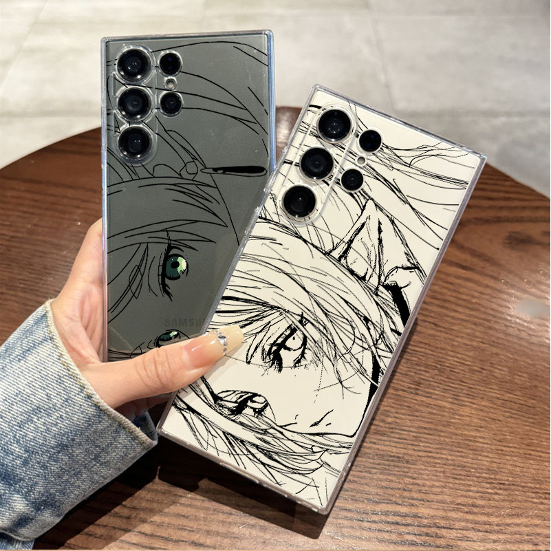 Ốp điện thoại trong suốt mềm mại Anime Frieren Slim cho Samsung S26 Ultra S25 Ultra S25fe S24Ultra S23 S22 S21 A56 A17 A06 A36 / Bảo vệ Camera Vỏ Samsung chống sốc