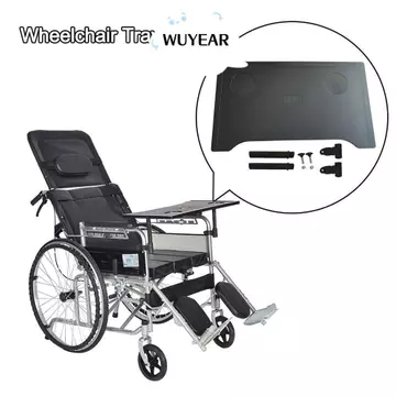 Giá đỡ cốc WUYEAR, Bàn khay xe lăn nhẹ chống thấm nước, Di động có thể tháo rời Dễ dàng lắp đặt Bàn xe lăn Phụ kiện xe lăn