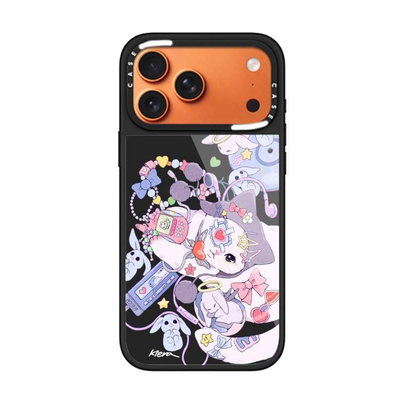CASECASE X Club Egg của Kiera Won Ốp lưng kính hút từ tính chống trầy xước cho IPhone 17 Air 16 15 14 Pro Max Plus Ốp lưng cứng có hộp khắc Logo