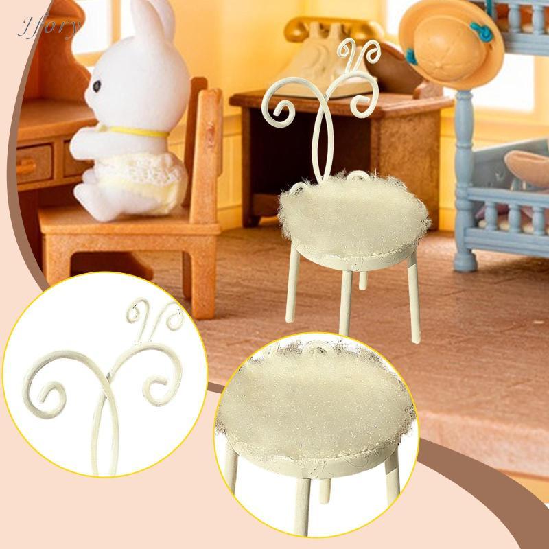 Jfory Ghế Thu Nhỏ Nhà Búp Bê Ghế Nội Thất Thu Nhỏ Mô Hình Ghế Mini Mô Hình Kim Loại Xây Dựng Thích Hợp Cho Các Dự Án DIY Trang Trí Nhà Cửa Quà Tặng Tặng Tặng