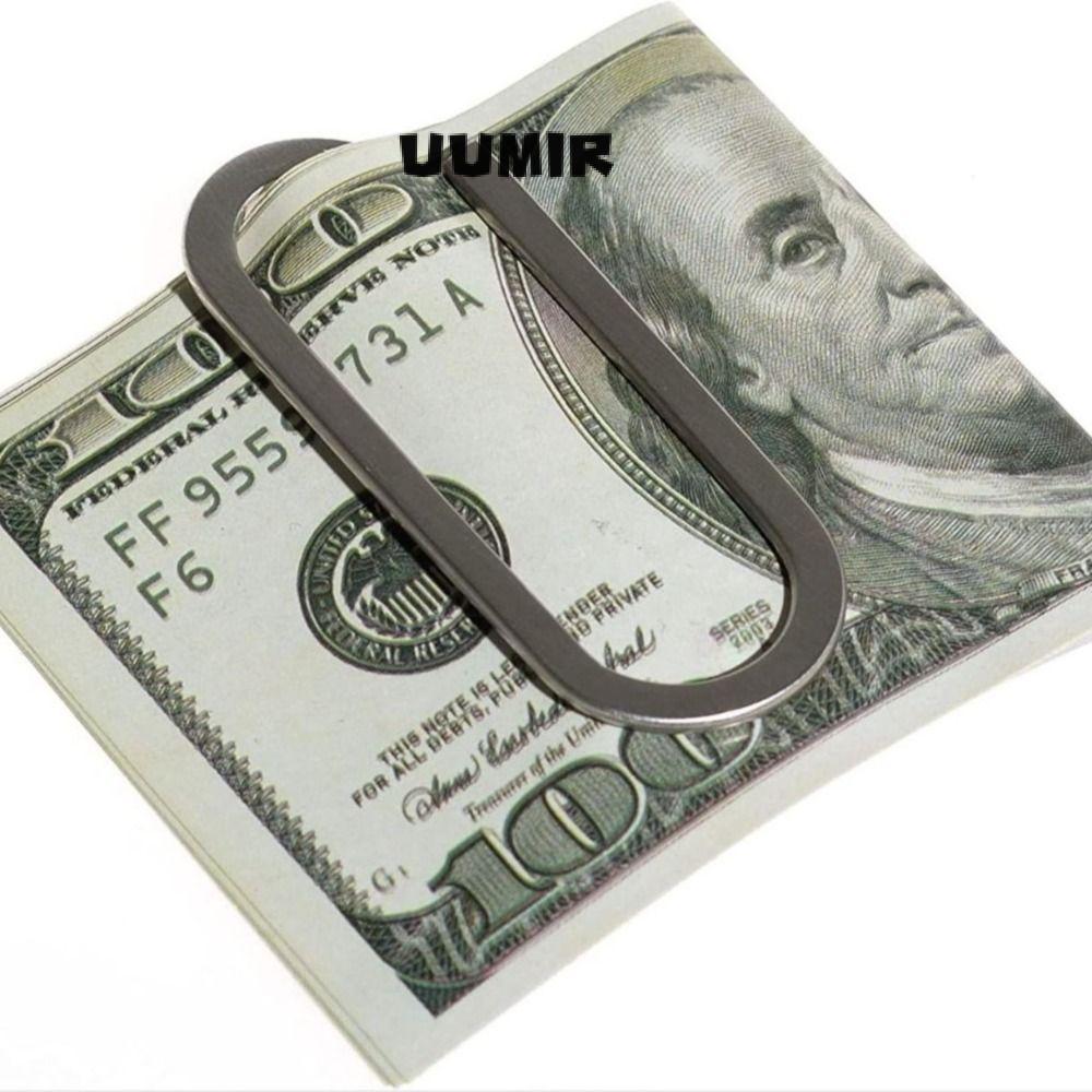 UUMIR Ví kẹp giấy UUMIR, Kẹp tiền tối giản sáng tạo, Thư mục tiền giấy bằng thép không gỉ siêu mỏng 2025 Sử dụng lễ hội