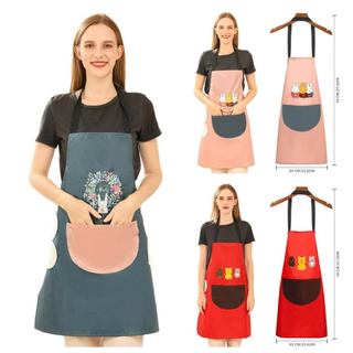 Tạp Dề , Kèm Khăn Lau Tay Và Túi Lớn, Tiện Lợi Cho Nhà Bếp, Chống Bẩn, Dễ Dàng Dọn Dẹp, Lý Tưởng Cho Nấu Nướng