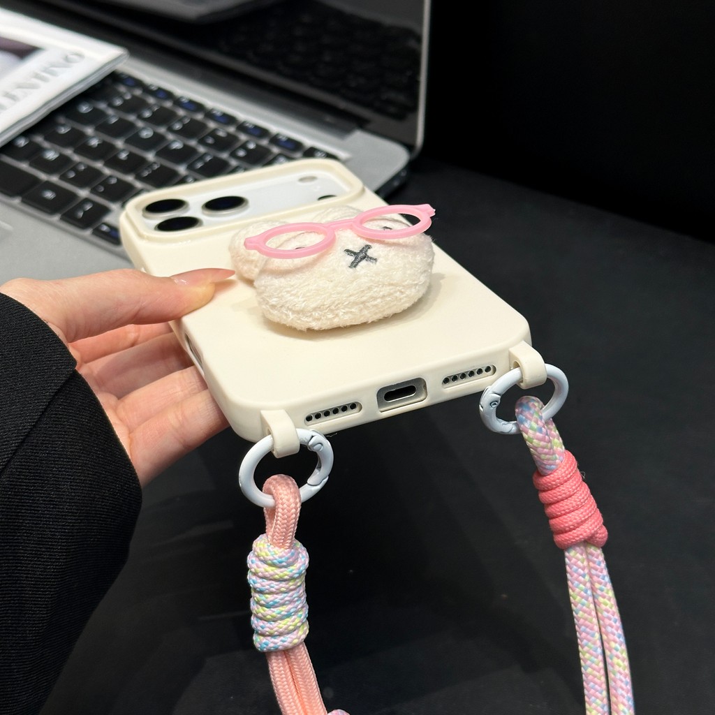 Vỏ điện thoại iPhone cho thỏ kính áp tròng phù hợp với iPhone 17 Pro Max, iPhone 17, 16, 15, 14, 13