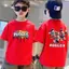 Áo 100% cotton thoải mái, size 90-150cm, từ 3-14 tuổi, mùa hè, tăng 1 size.