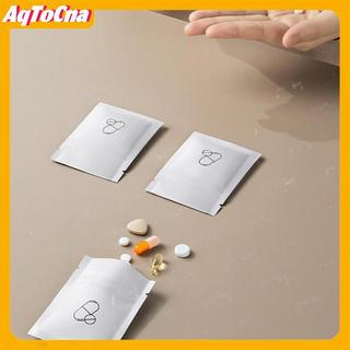 AqToCna 30 Chiếc Túi Đựng Thuốc Mini Du Lịch Di Động Tự Dán Chống Thấm Nước Tổ Chức Bảo Quản Thiên Tính Lá Nhôm Túi Thuốc AqToCna