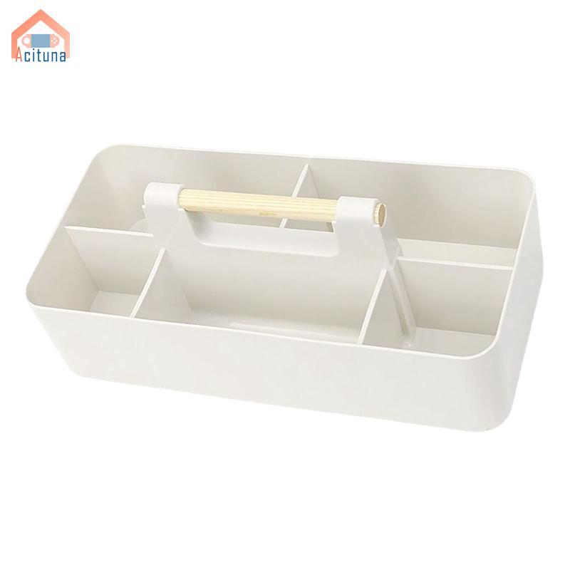1x Hộp Bảo Quản W / Tay Cầm Cung Cấp Phân Loại Giá Đỡ Không Gian Làm Việc Tổ Chức PP Sáng Tạo Cho Bút Chì Trong Nhà Phòng Tắm Để Bàn Văn Phòng