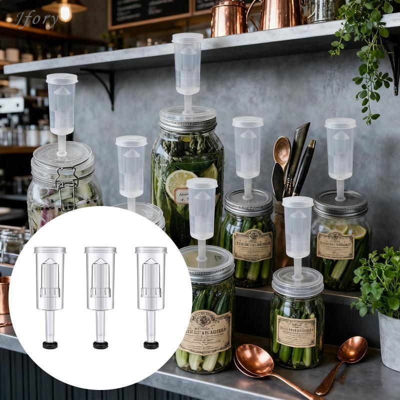 Jfory Bộ 3 Airlock để lên men chắc chắn để làm bia rượu vang với Grommets để pha Kimchi Bảo quản bia lên men