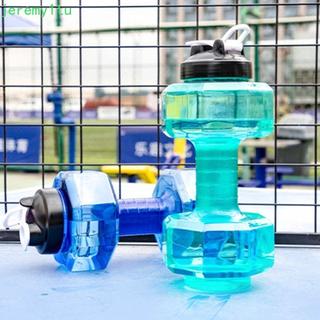 Bình Nước JEREMY, Ấm Siêu Tốc Thể Thao Sáng Tạo Hình Quả Tạ, Thời Trang 2200 / 2600mL PET Tay Cầm Đơn Giản Cốc Du Lịch Ngoài Trời Thể Thao
