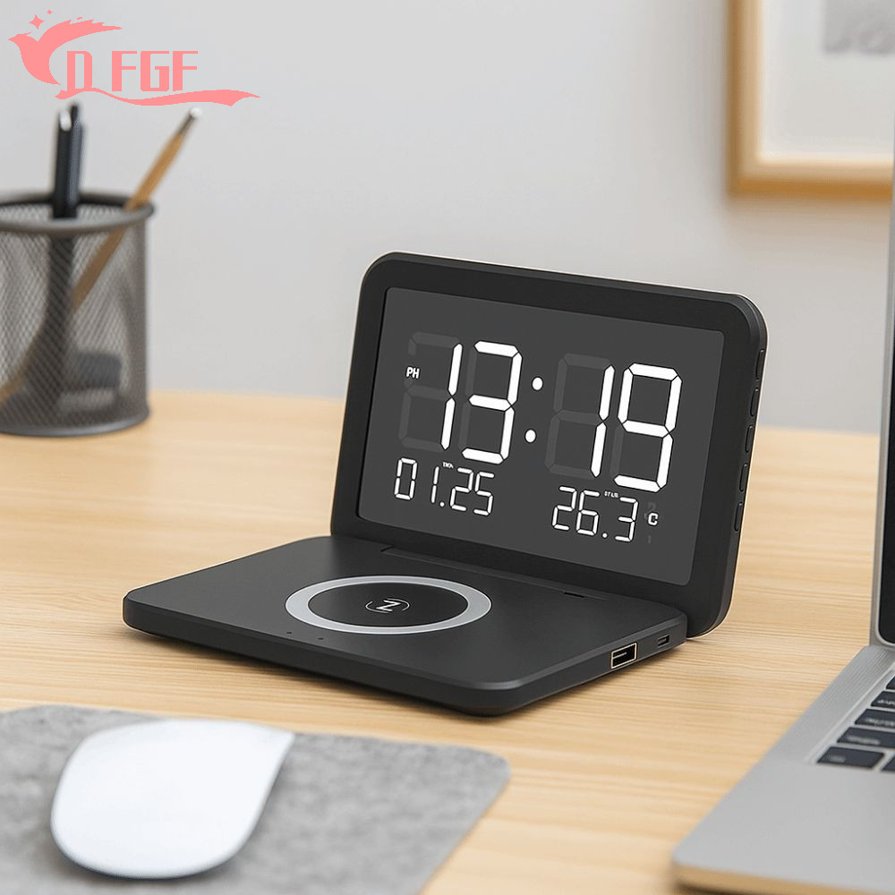 Đồng hồ báo thức sạc không dây DFGF, Nhận dạng thông minh Hiển thị ...