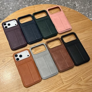 Vỏ điện thoại cho iPhone 16 Pro Max/14 Pro/XR, tích hợp túi đựng thẻ ẩn, 15 khe cắm