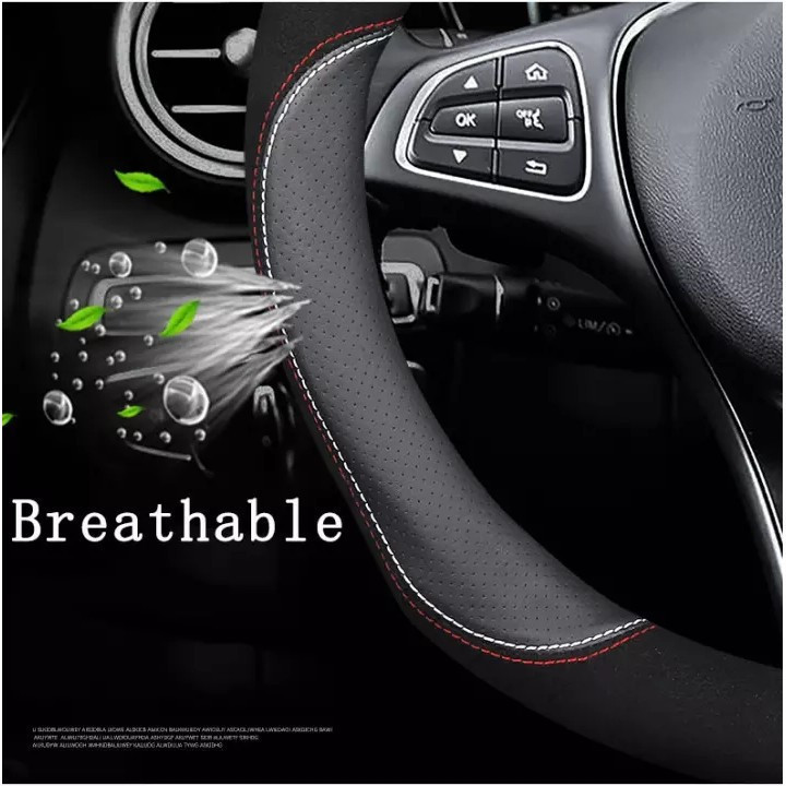 Bọc Vô Lăng Ô Tô Chevrolet (Hình Tròn Đen) Da Thích Hợp Cho Tất Cả Xe Chevrolet Captiva Cruze Optra Orlando Sonic 38CM