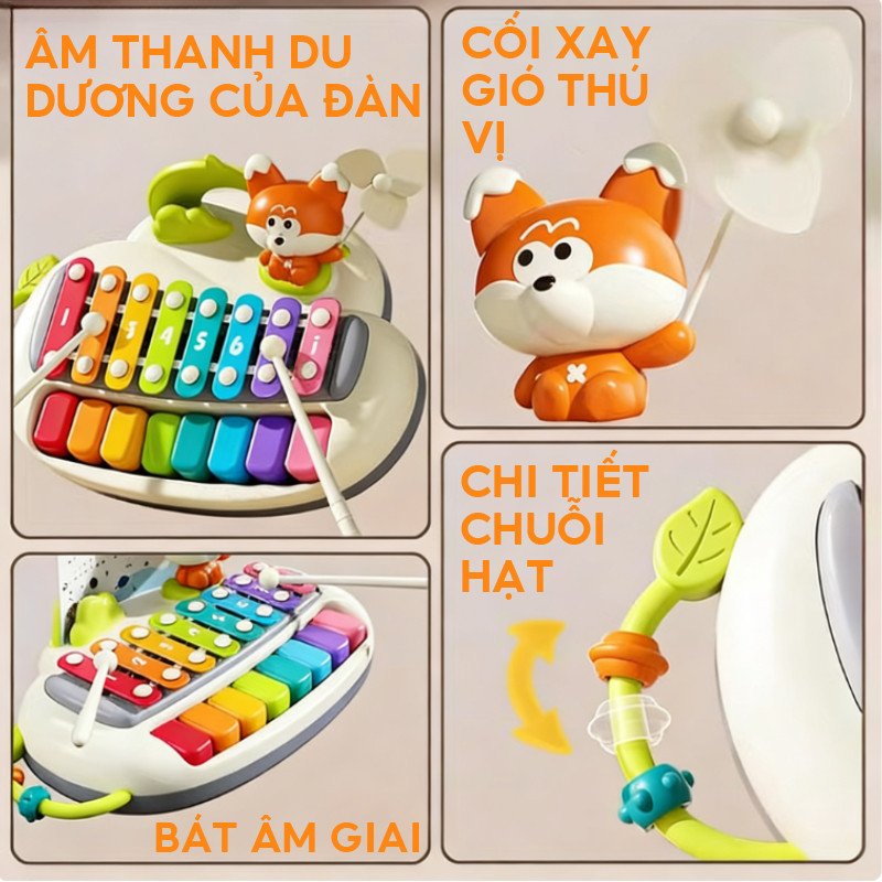 Đàn đồ Chơi Kết Hợp Gõ Phím Piano,Chống Va đập Và Chống Trầy Xước,Đi Kèm Với Gậy Gõ,Đồ Chơi Giáo Dục Cho Trẻ Em