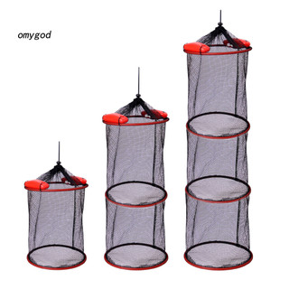 OMG Giỏ Cá Di Động Bắt Sống Giá Đỡ Cá Di Động Có Thể Gập Lại Giỏ Cá Nổi 1 / 2 / 3 Lớp Có Thể Gập Lại Lưới Nylon Chịu Lực Cá Sống Để Câu Cá Cho Đông Nam