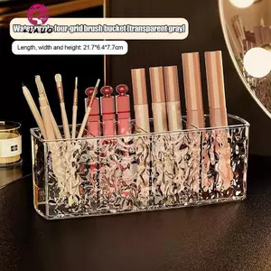 Springevenstar 4 Lưới Nước Ripple PS Hộp Bảo Quản Mỹ Phẩm Hộp Đựng Bàn Chải Trang Điểm Người Tổ Chức Lipsti Bút Chì Lông Mày Để Bàn Lưu Trữ Giá Đỡ Springevenstar