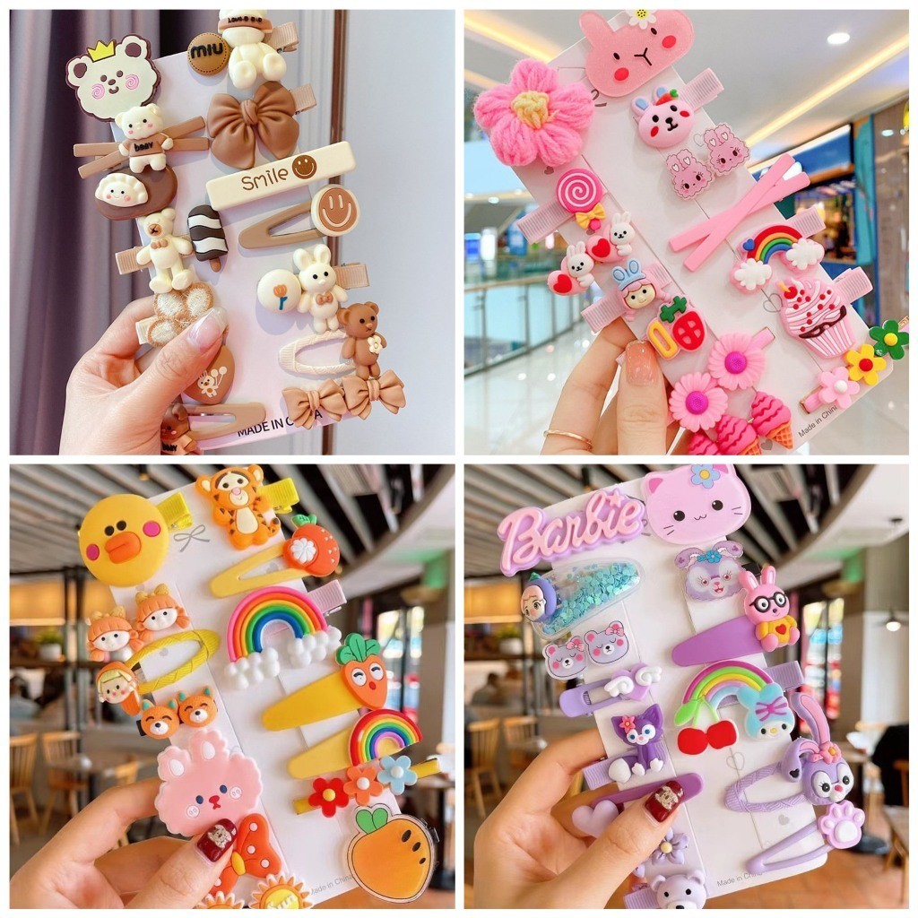 Set Kẹp Tóc Mái Cho Bé Gái, Kẹp Tóc Dễ Thương Cho Bé, Phụ Kiện Tóc