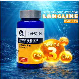 Dầu cá biển sâu cho chó mèo LangLike – Omega-3 DHA – Giảm rụng lông, mượt lông khỏe da