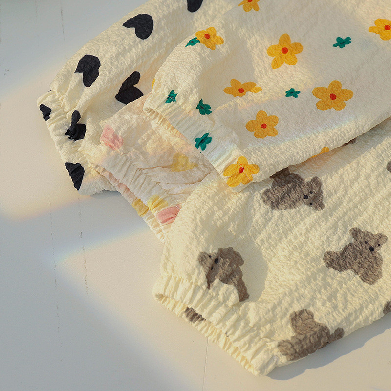 Mùa Hè Ngoài Mặc Quần Muỗi Phong Cách Mỏng Bloomers Đến Mắt Cá Chân Quần Bong Bóng Thời Trang Trẻ Em Phù Hợp Với 80-130 Kích Thước P0HC