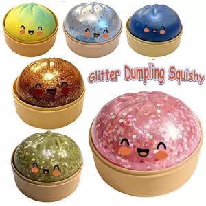 2026 Mới Lấp Lánh Bánh Bao Squishy Mô Phỏng Bánh Bao Squeezable Đồ Chơi Có Hấp Để Giảm Căng Thẳng