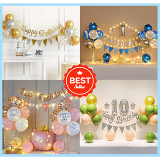 Set trang Trí Sinh Nhật Đơn Giản Giá Rẻ Kèm 2 Trụ Bóng 7 Nhánh Giả Bóng Bay trang trí sinh nhật DF29