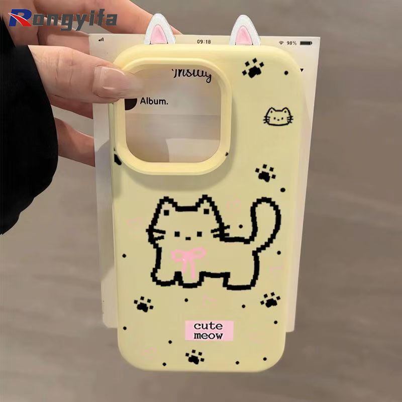 Ốp Điện Thoại Tai Mèo Dễ Thương Cho iQOO Neo 11 10 9 9S 8 Pro Plus 10R Vỏ Màu Kẹo Hoạt Hình Cat Paw Đơn Giản Mờ Chống Sốc Ốp Lưng Mềm
