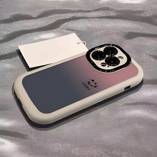 Ốp lưng IPhone 17 16 15 14 13 12 11 Pro Max XRXSMax 78 Plus Dễ thương gradient nhỏ khuôn mặt cười trường hợp điện thoại