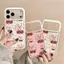 Cherry Bowknot cho 16 trường hợp điện thoại iPhone 17Air Bread Case 14 13 11Pro