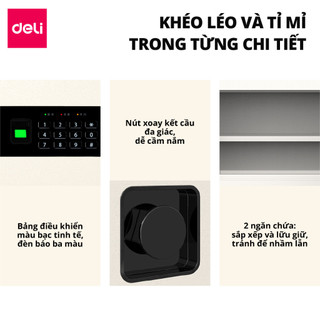 [HỎA TỐC 4H] Két Sắt Vân Tay Gia Đình DelixLocksworth Thiết Kế Kim Loại Carbon Chống Cắt Chống Cháy Bảo Vệ Tài Sản