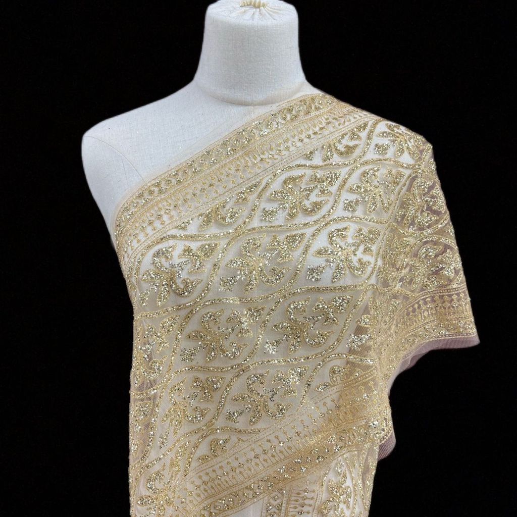 Lưới sequin phong cách nữ, phù hợp làm áo dài dân tộc hoặc khăn choàng