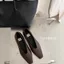 TT Dệt Mũi Vuông Giày Nữ Bên Trong Tăng Chiều Cao Đế Mềm Slip-On Dệt Giày Nữ
