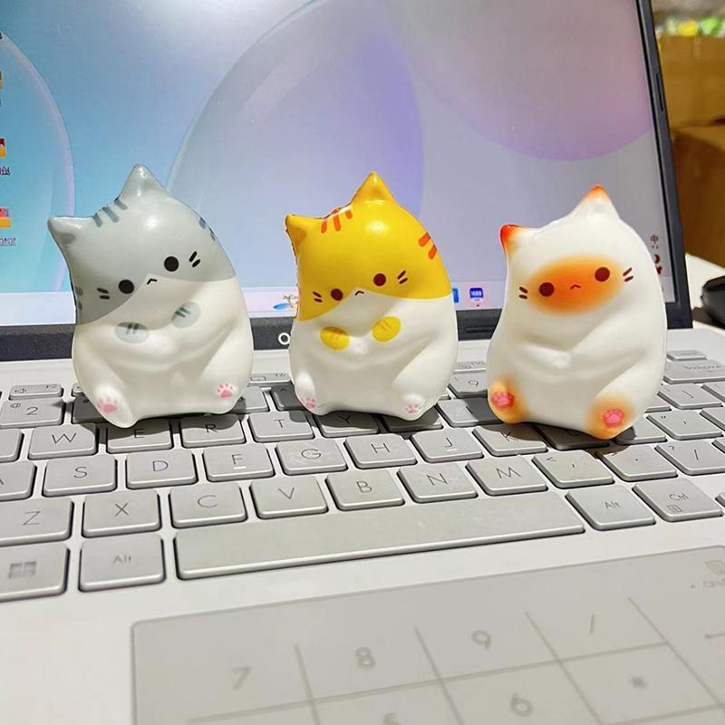 ECK Mèo Mới Giảm Căng Thẳng Squishy Đồ Chơi PU Chậm Bóp Antistress Bóng Hoạt Hình Bàn Đồ Trang Trí Squishy Giảm Căng Thẳng Đồ Chơi HOT