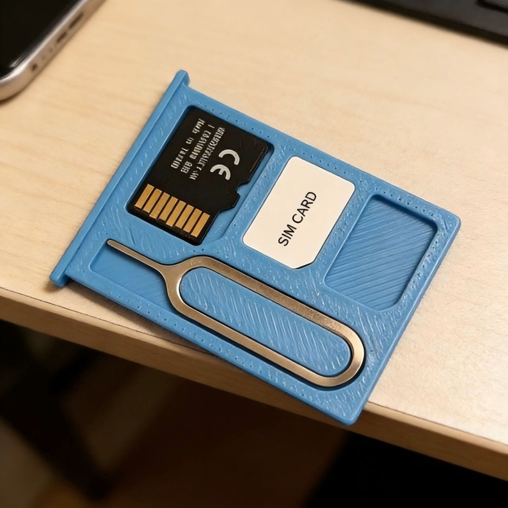 HIGHVIEWLS 1 cái Hộp lưu trữ thẻ nhớ 1 khe TF/Micro SD chống sốc, kèm 2 khe SIM có chốt đẩy
