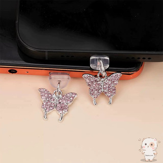 【Chamvn】mặt dây chuyền hình mèo Nút bịt lỗ cắm điện thoại hình mèo dễ thương bằng hợp kim đính đá nút bịt lỗ cắm cổng
