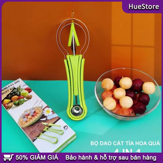 Phụ kiện nhà bếp bộ dao tỉa hoa quả chuyên nghiệp Bộ dao tỉa hoa quả đa năng， Set 3 món，Múc dưa hấu (tạo hình quả cầu)