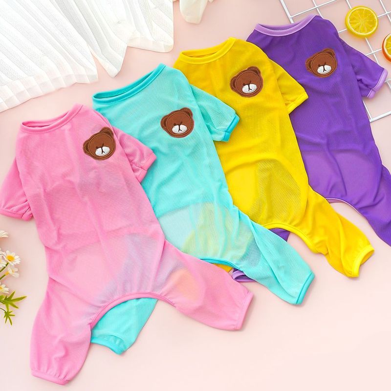 Thú Cưng Bốn Chân Quần Áo Bốn Chân Áo Vest Chó Lớn Mèo Đồ Dùng Điều Hòa Không Khí Quần Áo Chống Bẩn Chống Muỗi Teddy Bichon